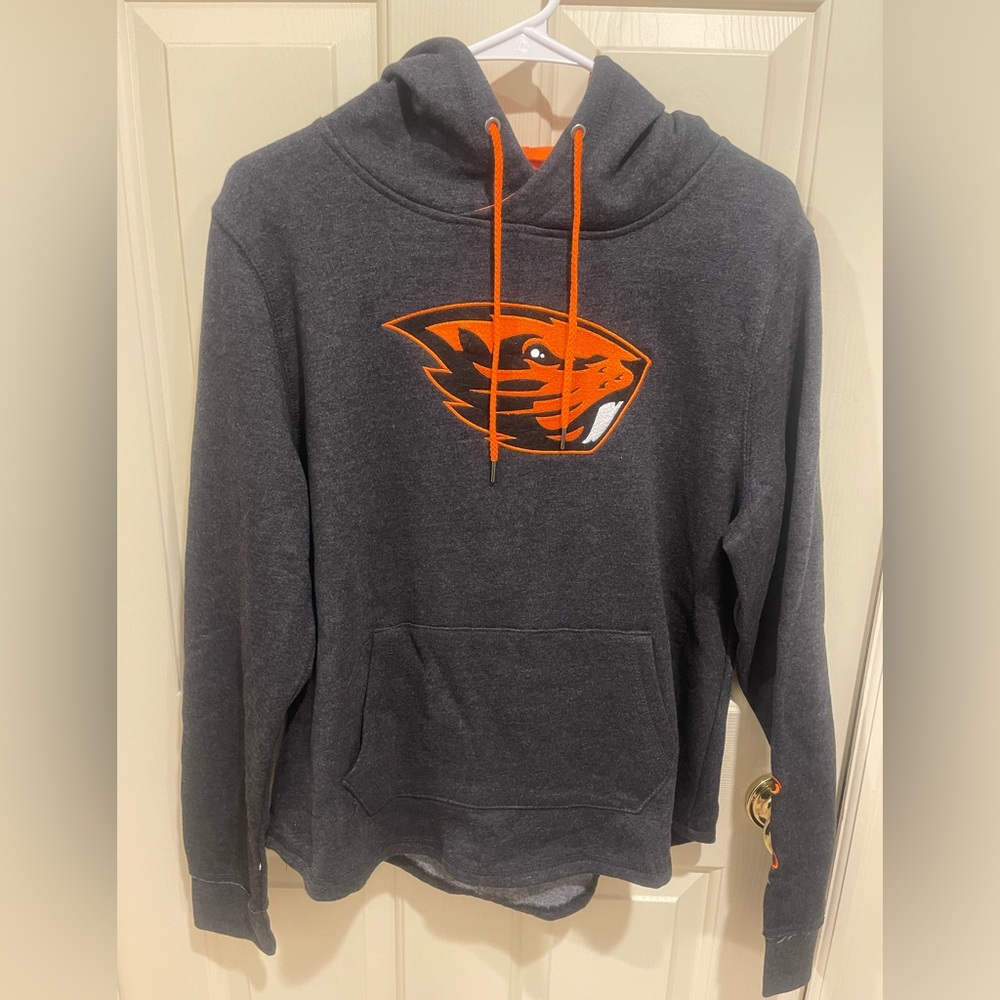STADIUM ATHLETICS Gray and Orange Sweatshirt Oregon State Beavers